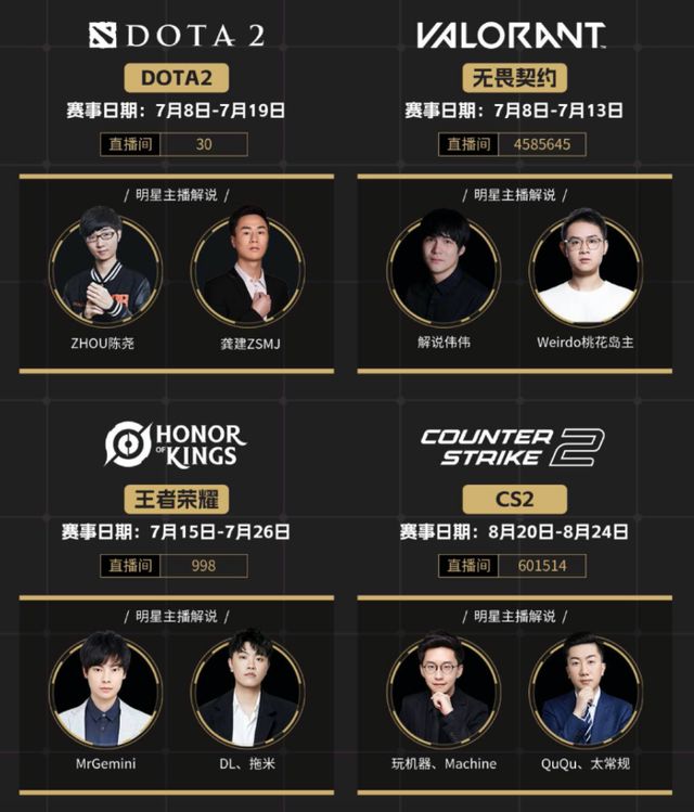 九游娱乐锁定斗鱼看2025电竞世界杯：豪华解说+互动福利 开启盛夏观赛狂欢(图3)